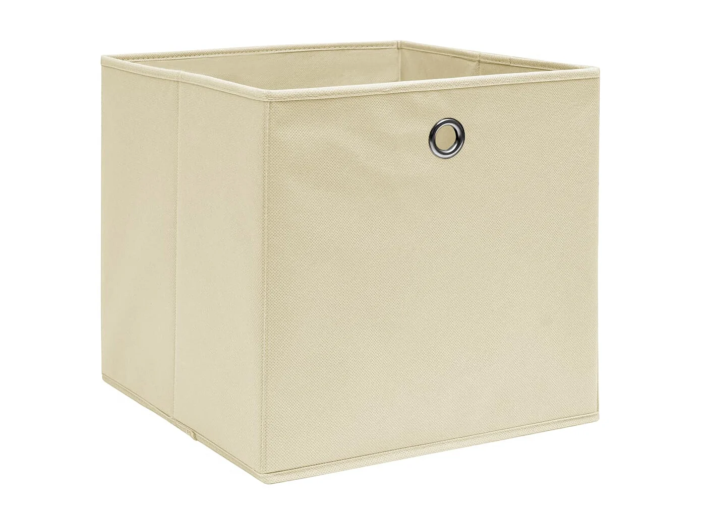 Boîtes de rangement 4 pcs Crème 32x32x32 cm Tissu