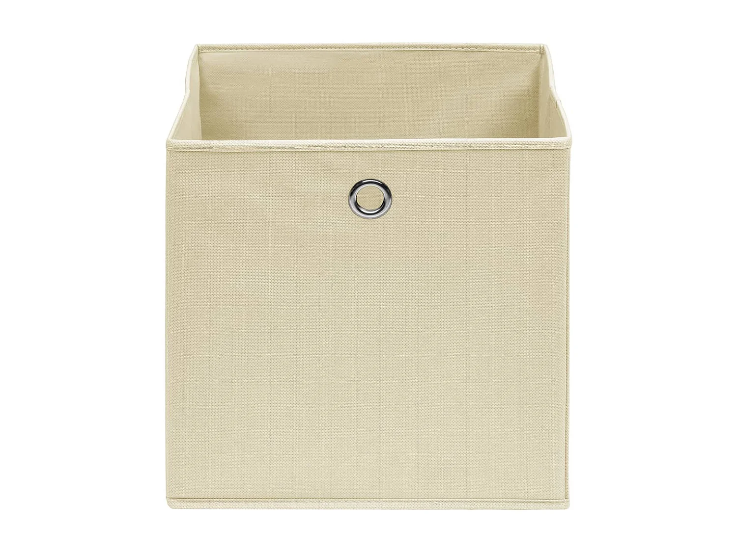 Boîtes de rangement 4 pcs Crème 32x32x32 cm Tissu