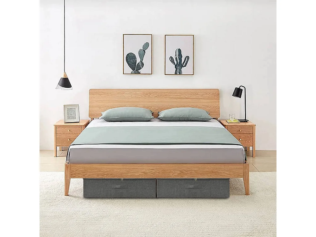 Boîtes de rangement 2 pcs Tissu 70x40x18 cm Anthracite