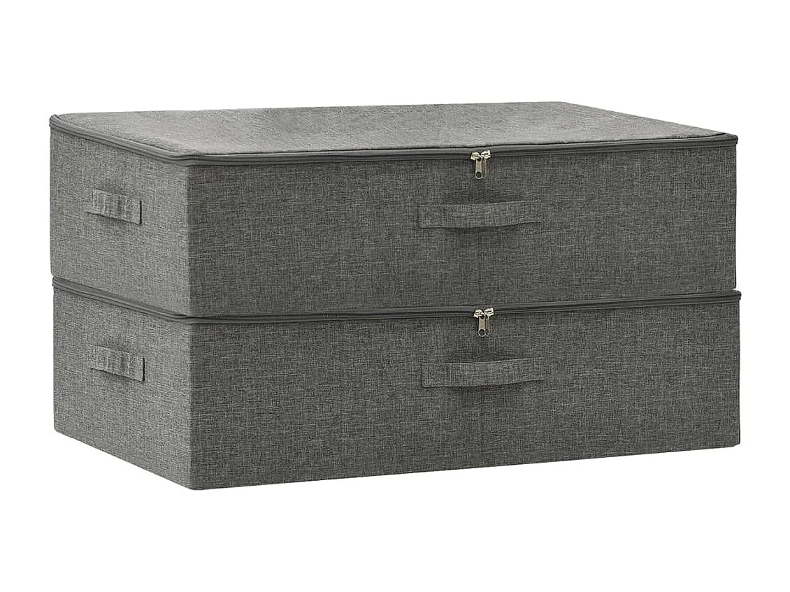 Boîtes de rangement 2 pcs Tissu 70x40x18 cm Anthracite