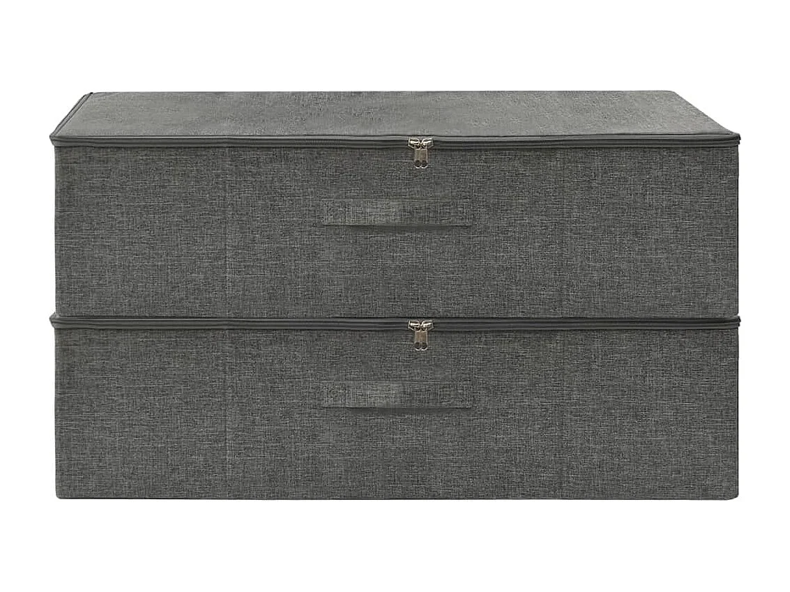 Boîtes de rangement 2 pcs Tissu 70x40x18 cm Anthracite