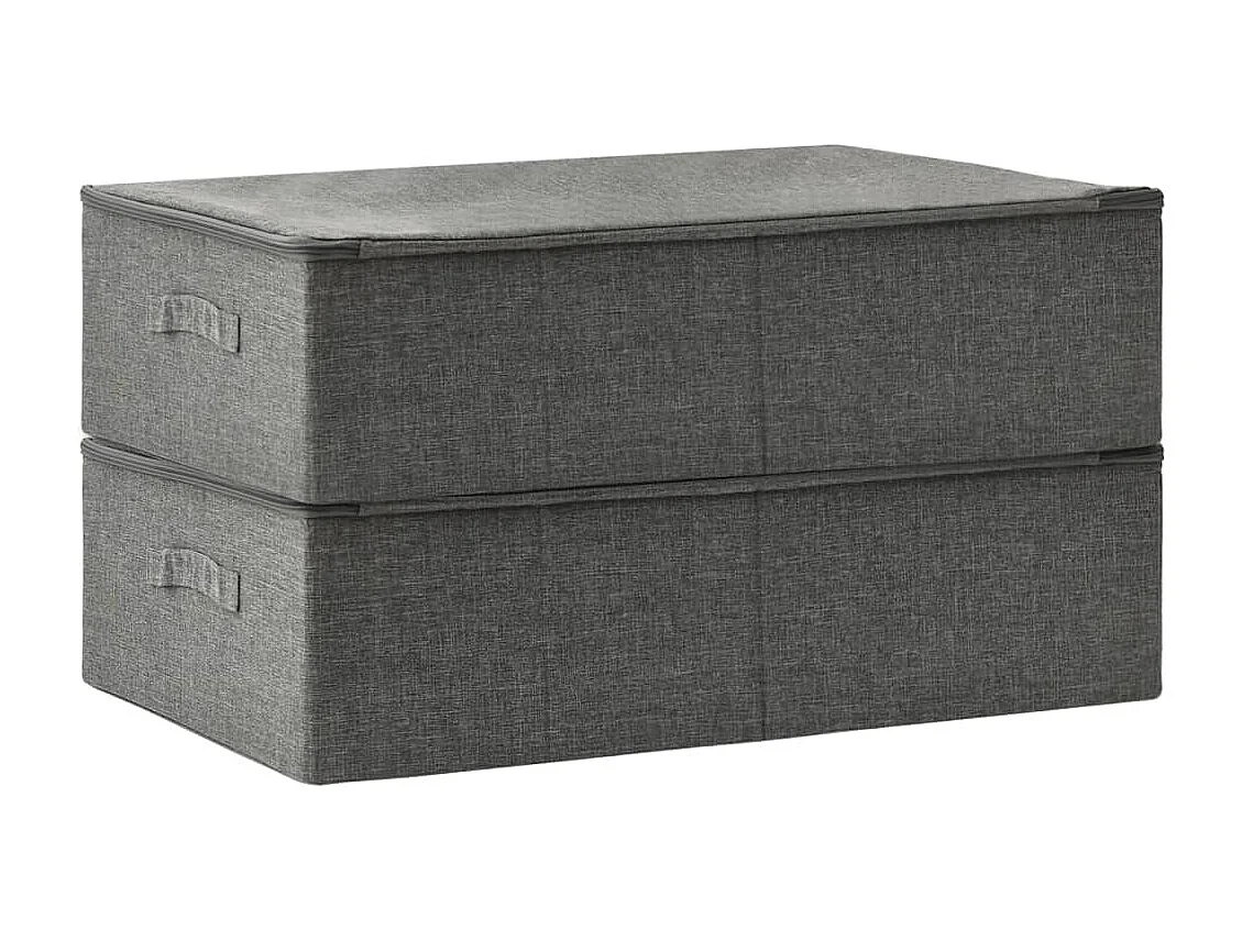 Boîtes de rangement 2 pcs Tissu 70x40x18 cm Anthracite