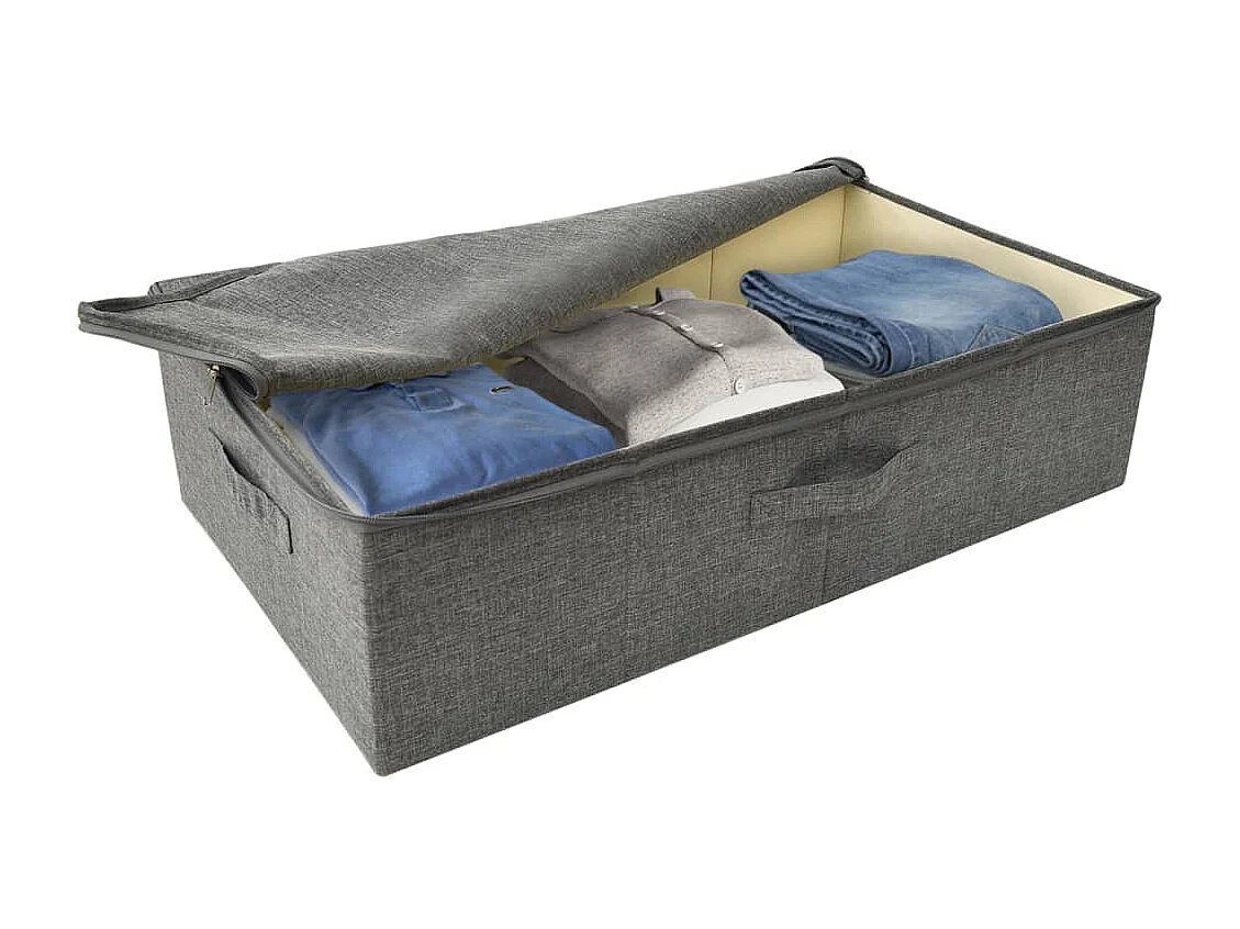 Boîtes de rangement 2 pcs Tissu 70x40x18 cm Anthracite