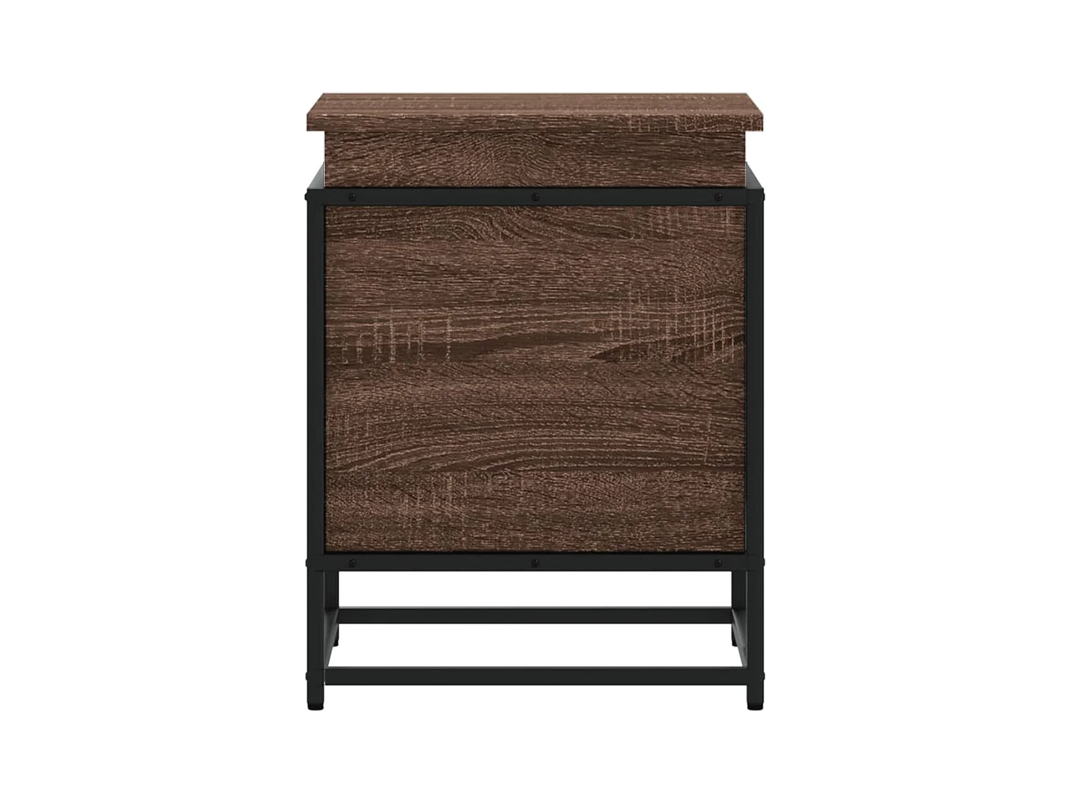 Boîte de rangement avec couvercle chêne marron bois ingénierie