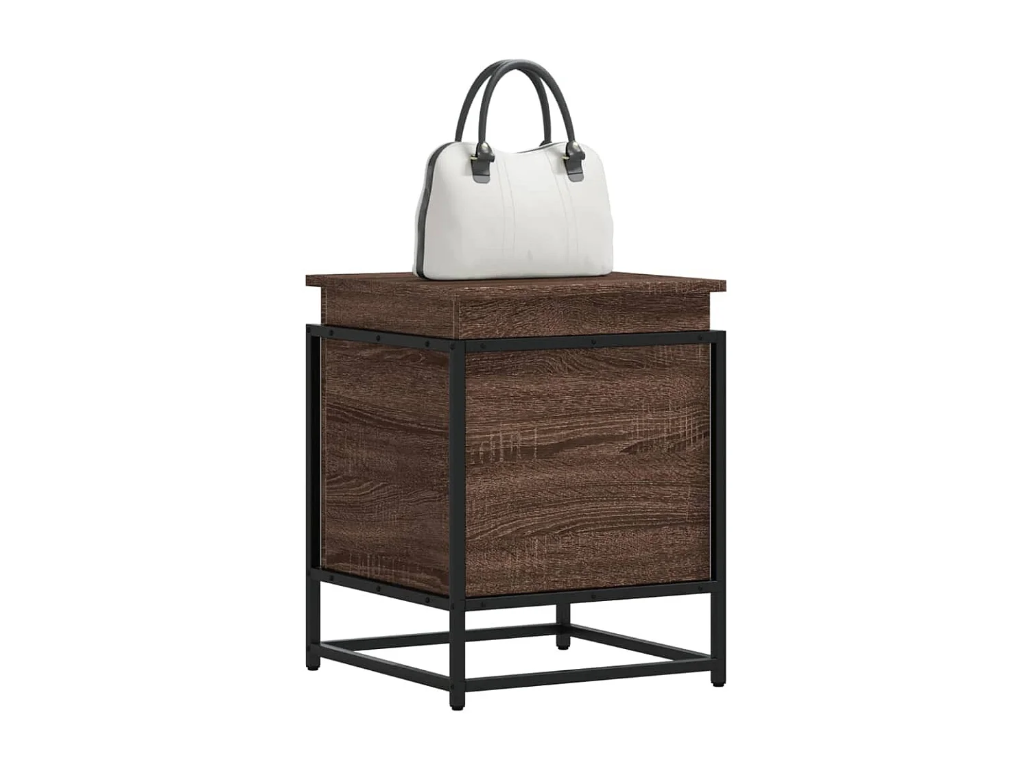 Boîte de rangement avec couvercle chêne marron bois ingénierie