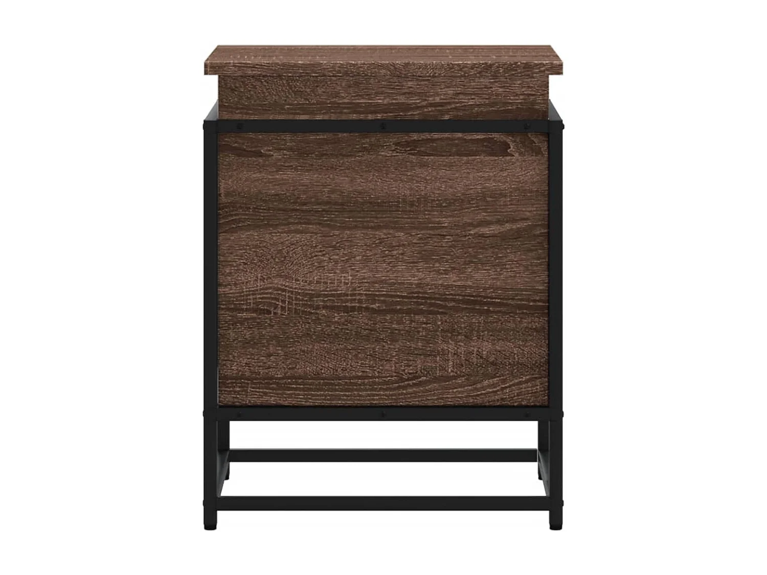 Boîte de rangement avec couvercle chêne marron bois ingénierie