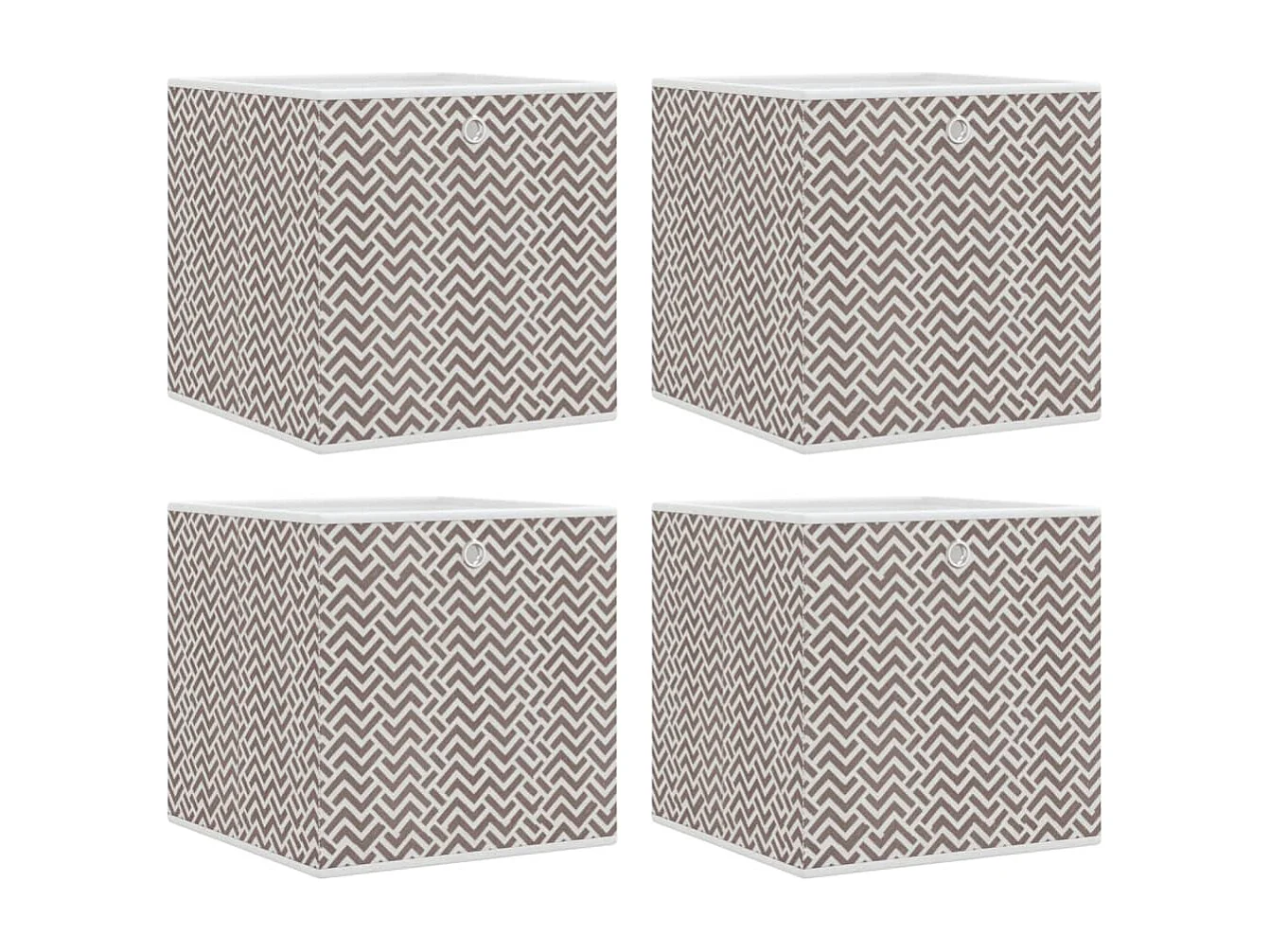 Boîtes de rangement pliables 4 pcs 32x32x32 cm tissu intissé