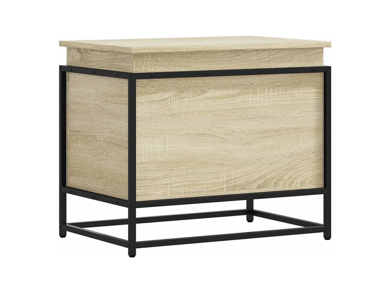 Boîte de rangement avec couvercle chêne sonoma bois ingénierie