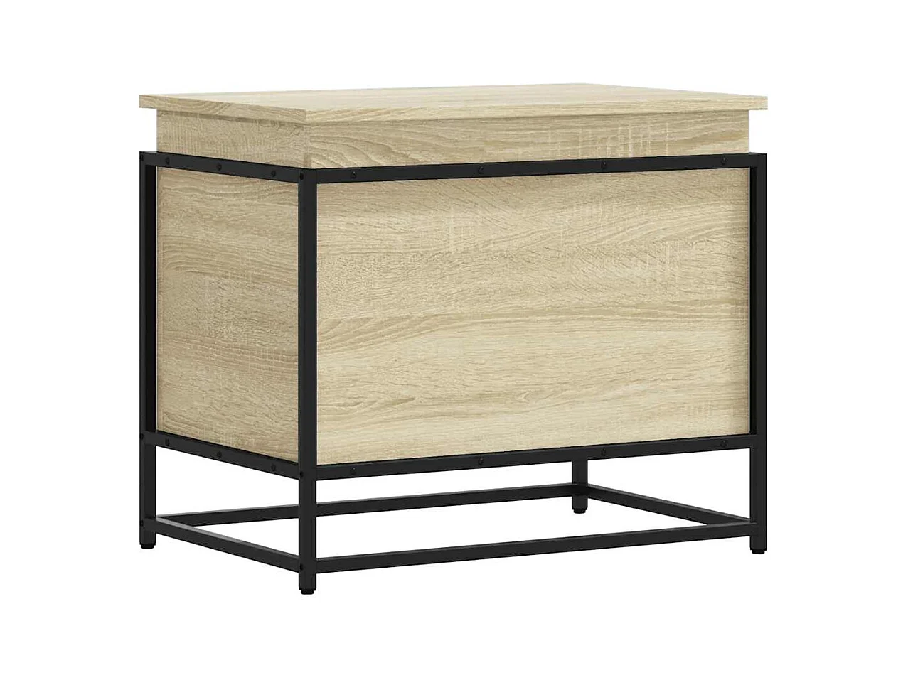 Boîte de rangement avec couvercle chêne sonoma bois ingénierie