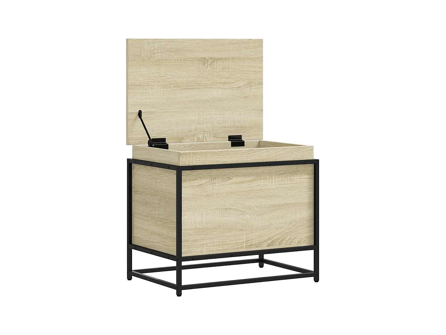 Boîte de rangement avec couvercle chêne sonoma bois ingénierie