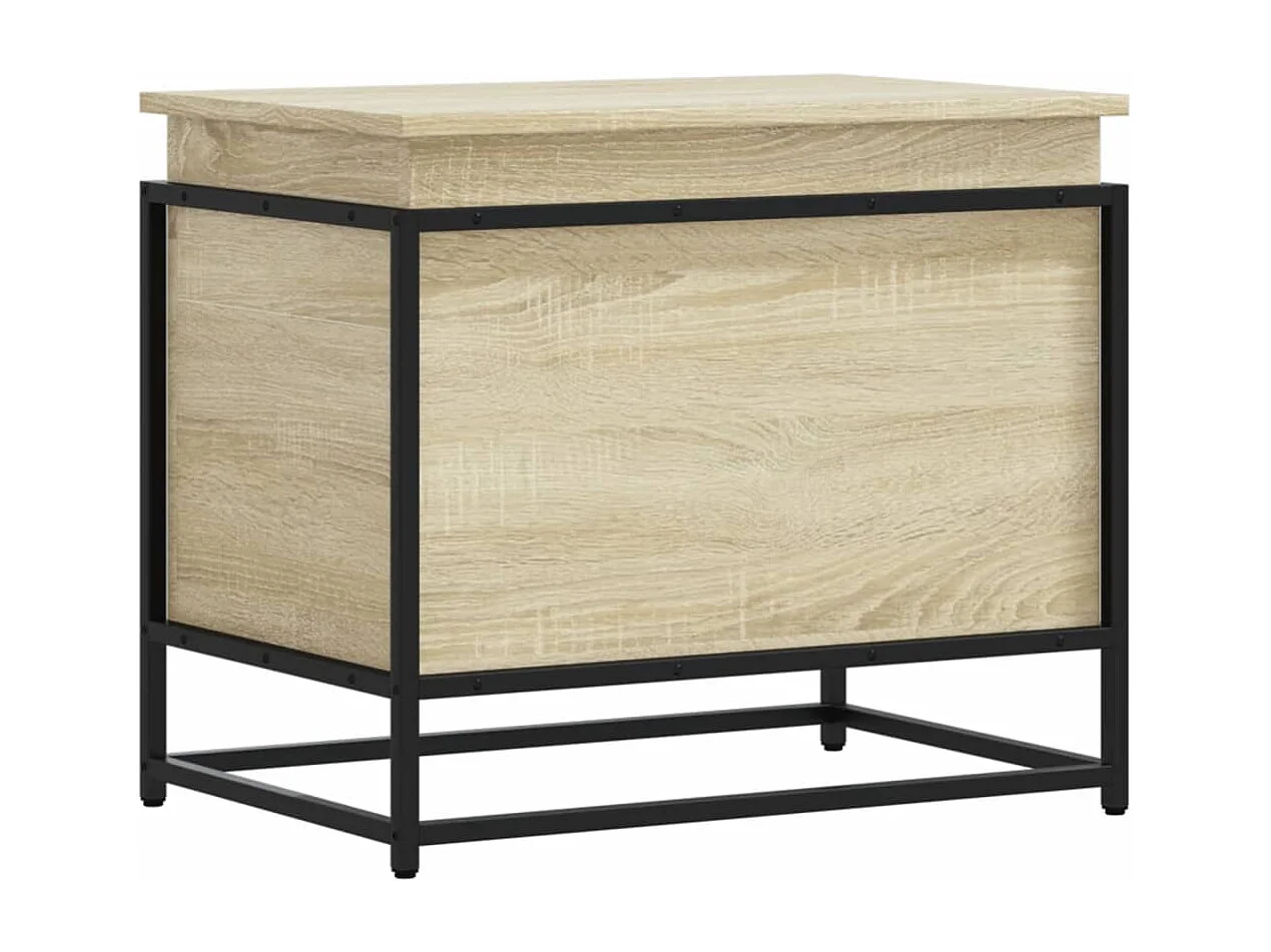 Boîte de rangement avec couvercle chêne sonoma bois ingénierie