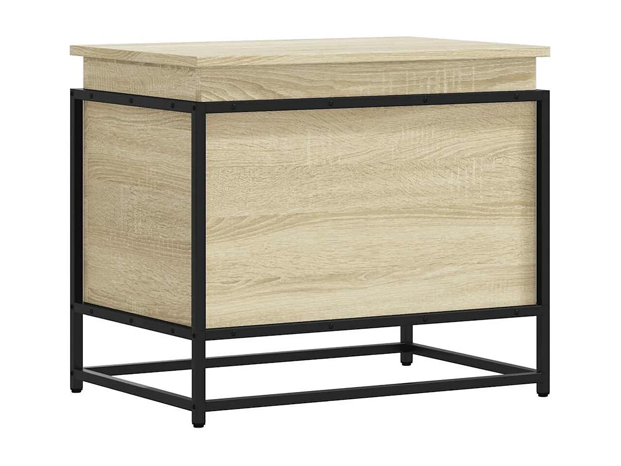 Boîte de rangement avec couvercle chêne sonoma bois ingénierie