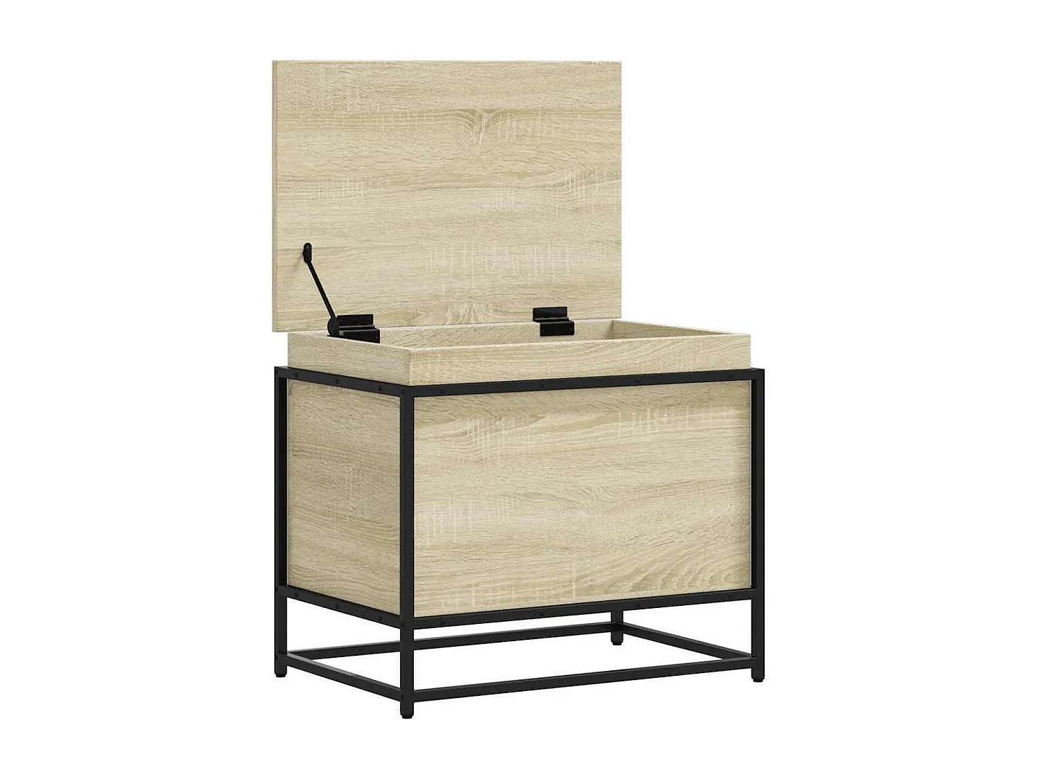 Boîte de rangement avec couvercle chêne sonoma bois ingénierie