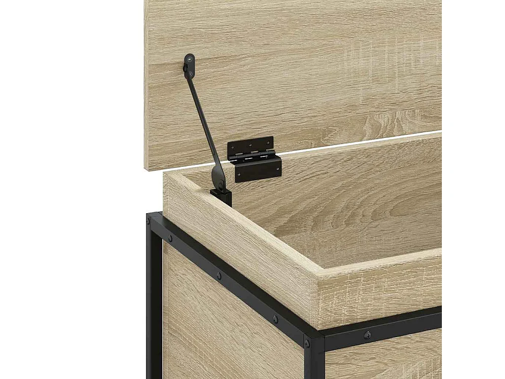 Boîte de rangement avec couvercle chêne sonoma bois ingénierie
