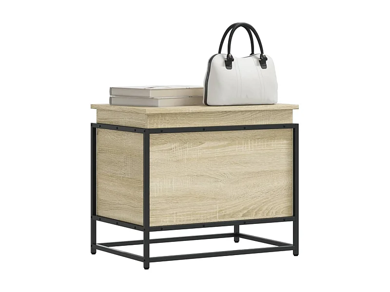 Boîte de rangement avec couvercle chêne sonoma bois ingénierie