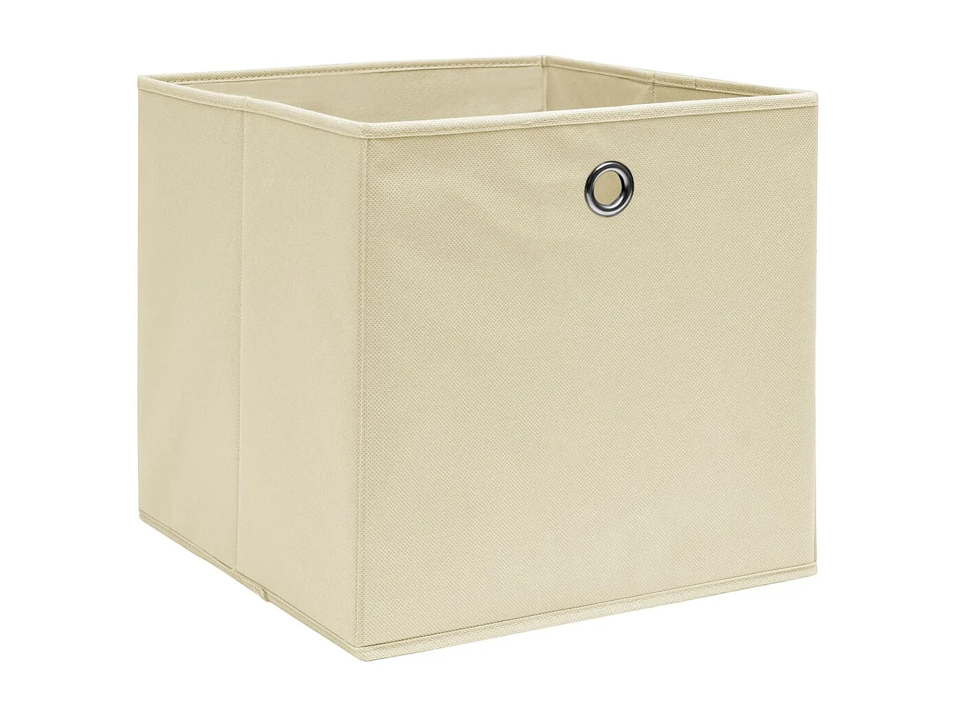 Boîtes de rangement 10 pcs Crème 32x32x32 cm Tissu