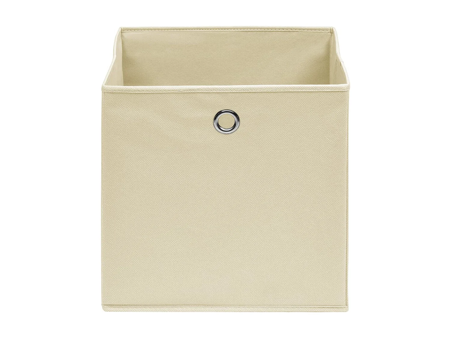 Boîtes de rangement 10 pcs Crème 32x32x32 cm Tissu