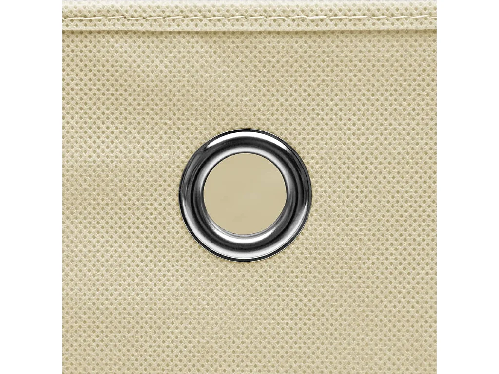 Boîtes de rangement 10 pcs Crème 32x32x32 cm Tissu