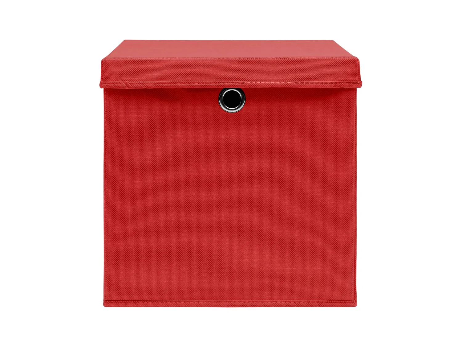 Boîtes de rangement avec couvercles 10 pcs 28x28x28 cm Rouge