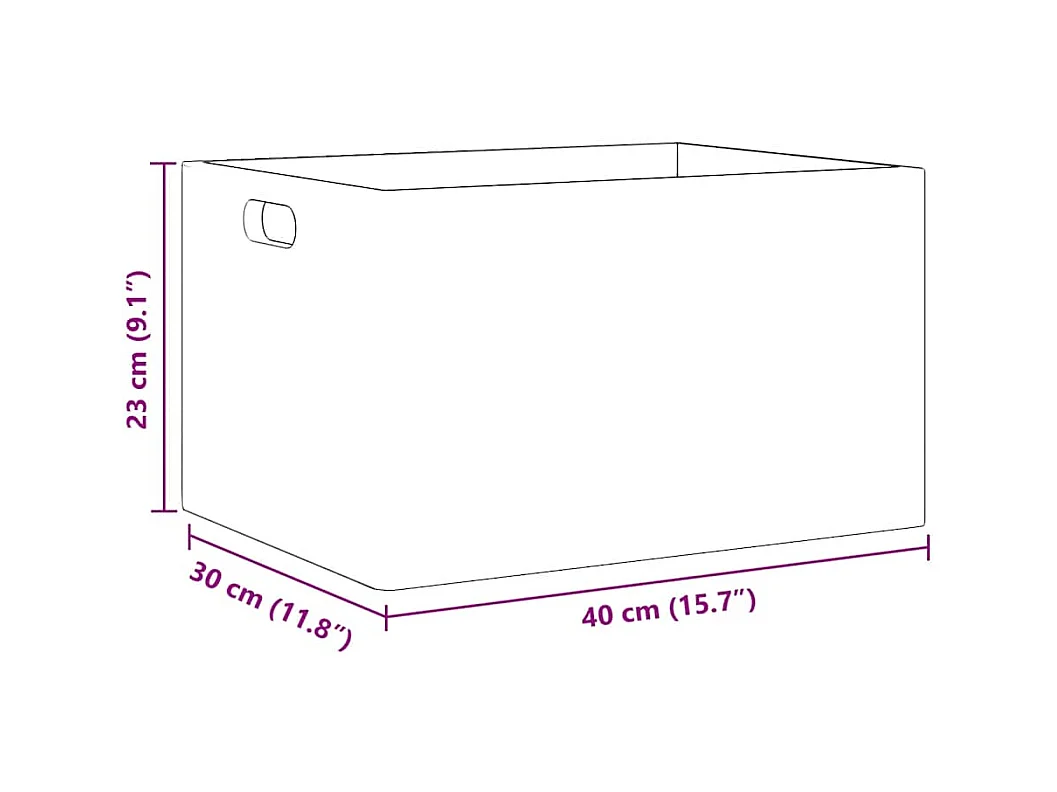 Boîte en bois avec poignées noir 40x30x23 cm bois de pin massif