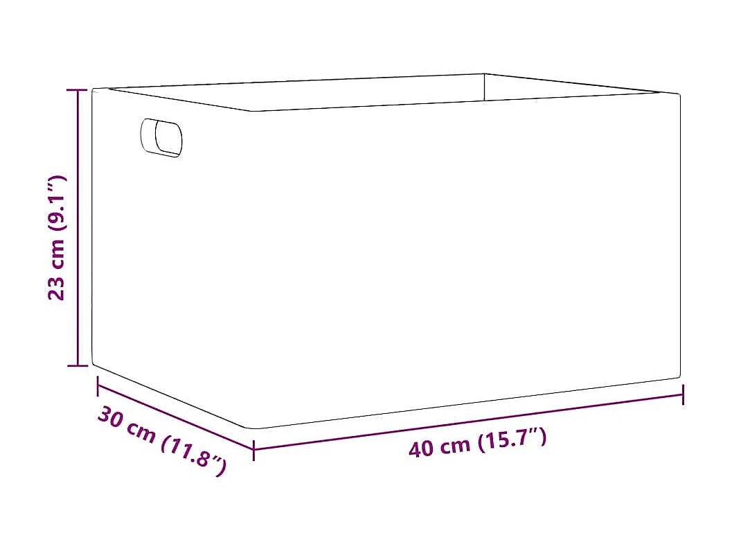 Boîte en bois avec poignées noir 40x30x23 cm bois de pin massif
