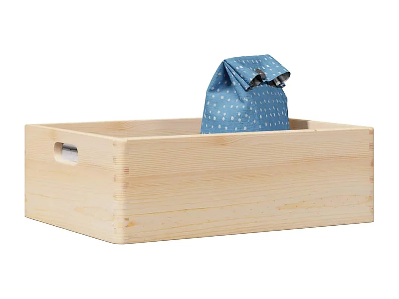 Houten kist met handgrepen 40x30x13 cm massief grenenhout