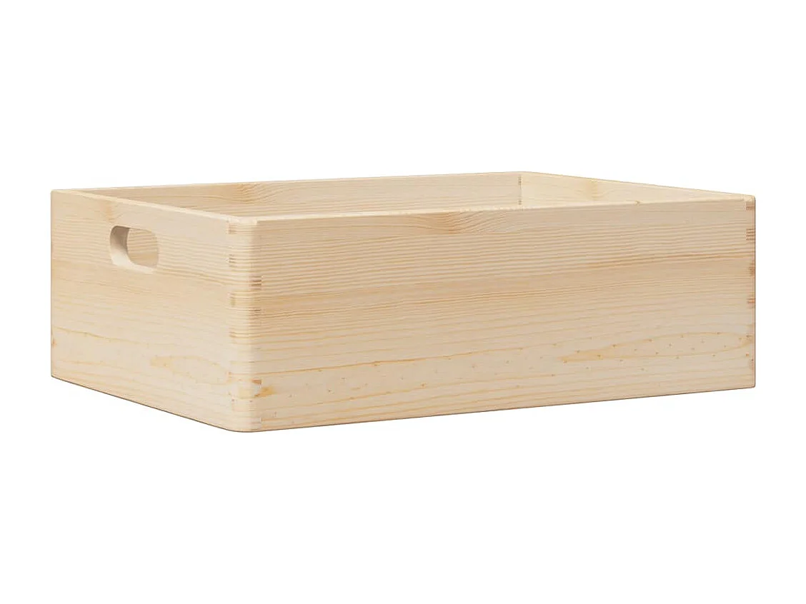 Boîte en bois avec poignées 40x30x13 cm bois de pin massif