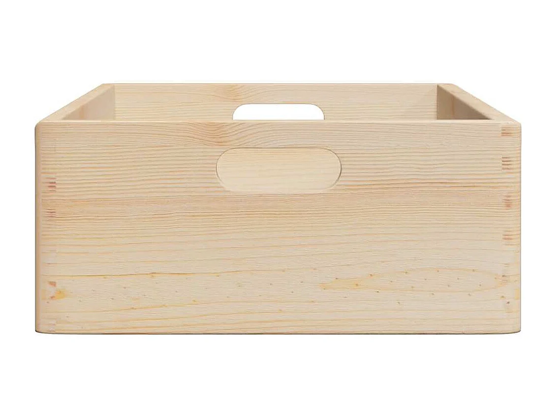 Boîte en bois avec poignées 40x30x13 cm bois de pin massif