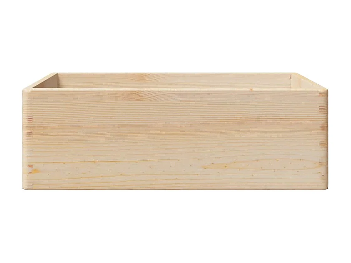 Boîte en bois avec poignées 40x30x13 cm bois de pin massif