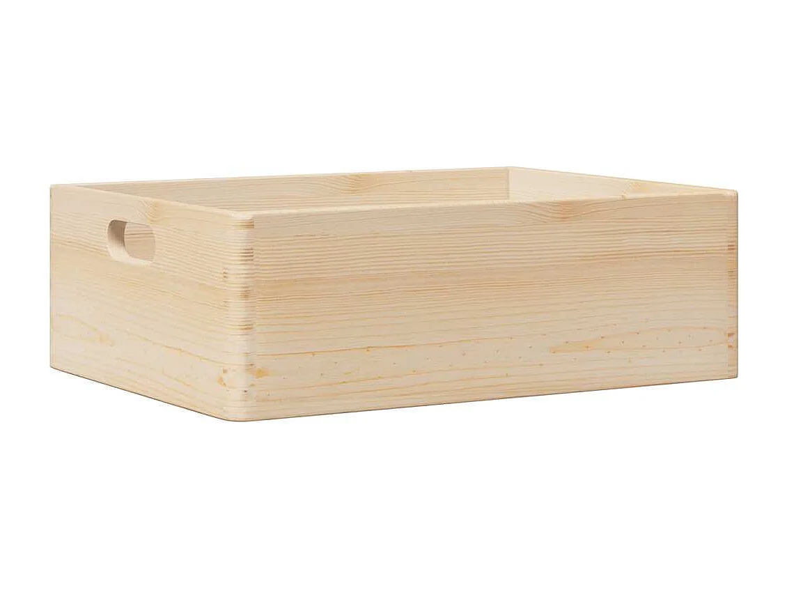 Boîte en bois avec poignées 40x30x13 cm bois de pin massif