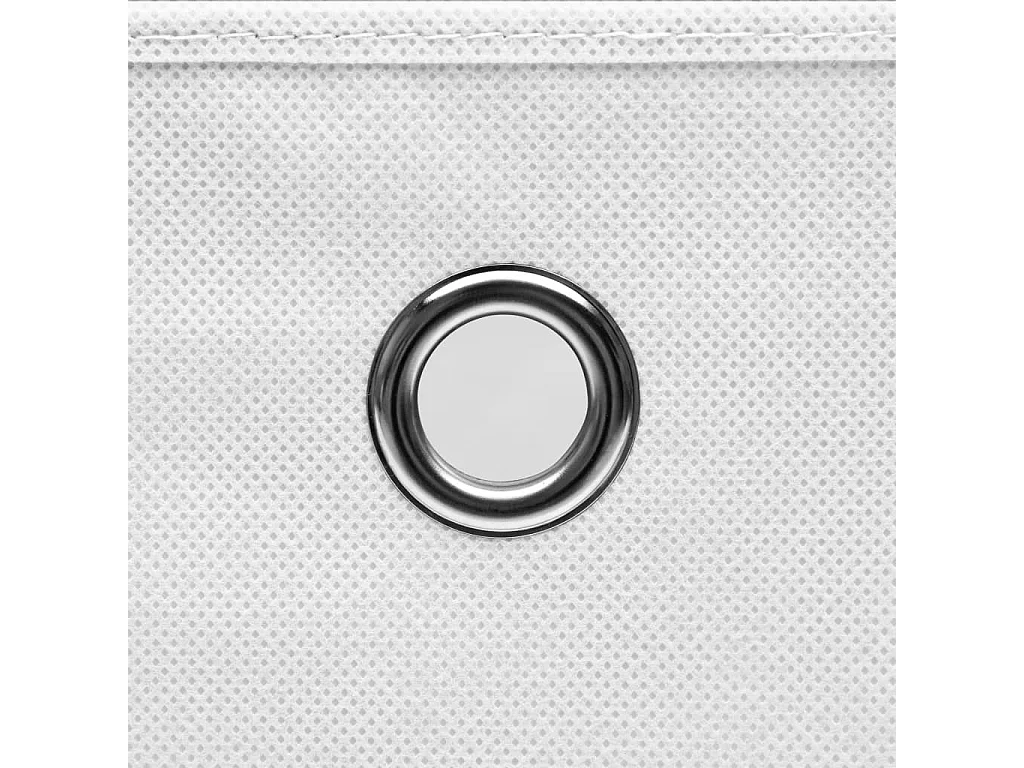 Boîtes de rangement avec couvercle 10pcs Blanc 32x32x32cm Tissu