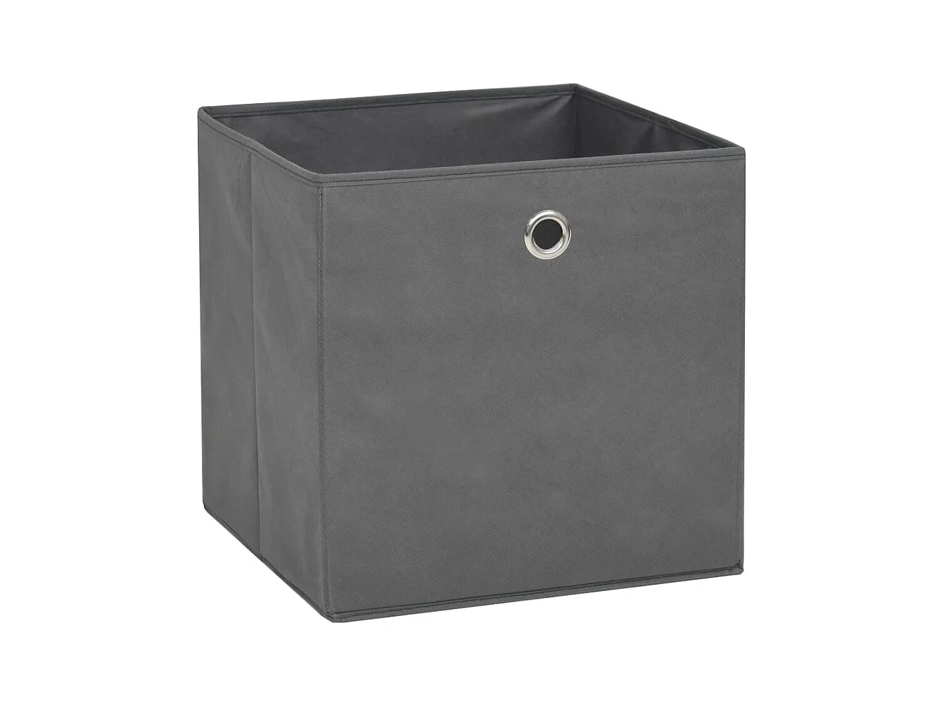Boîte de rangement 10 pcs Tissu non-tissé 32x32x32 cm Gris