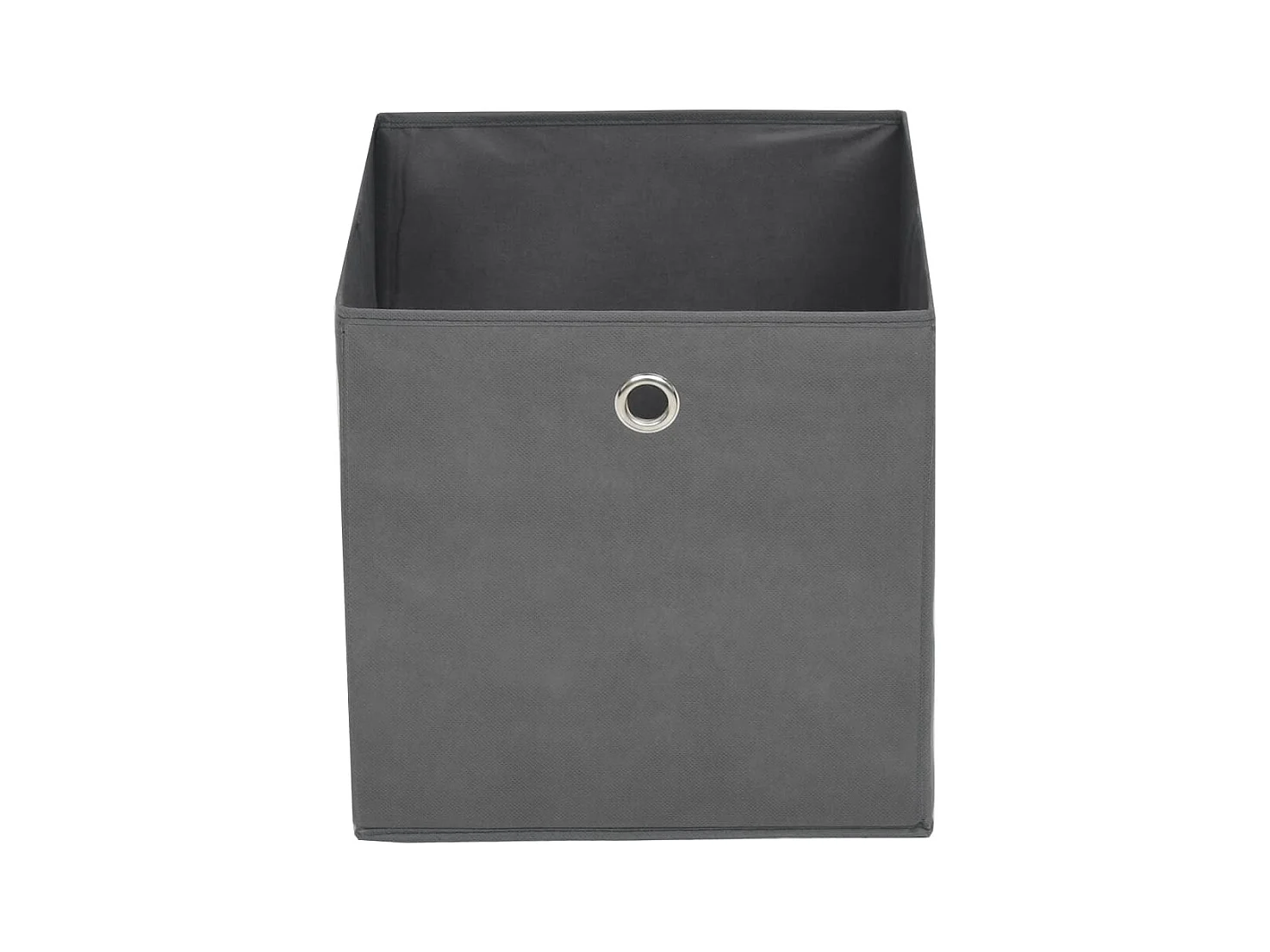 Boîte de rangement 10 pcs Tissu non-tissé 32x32x32 cm Gris