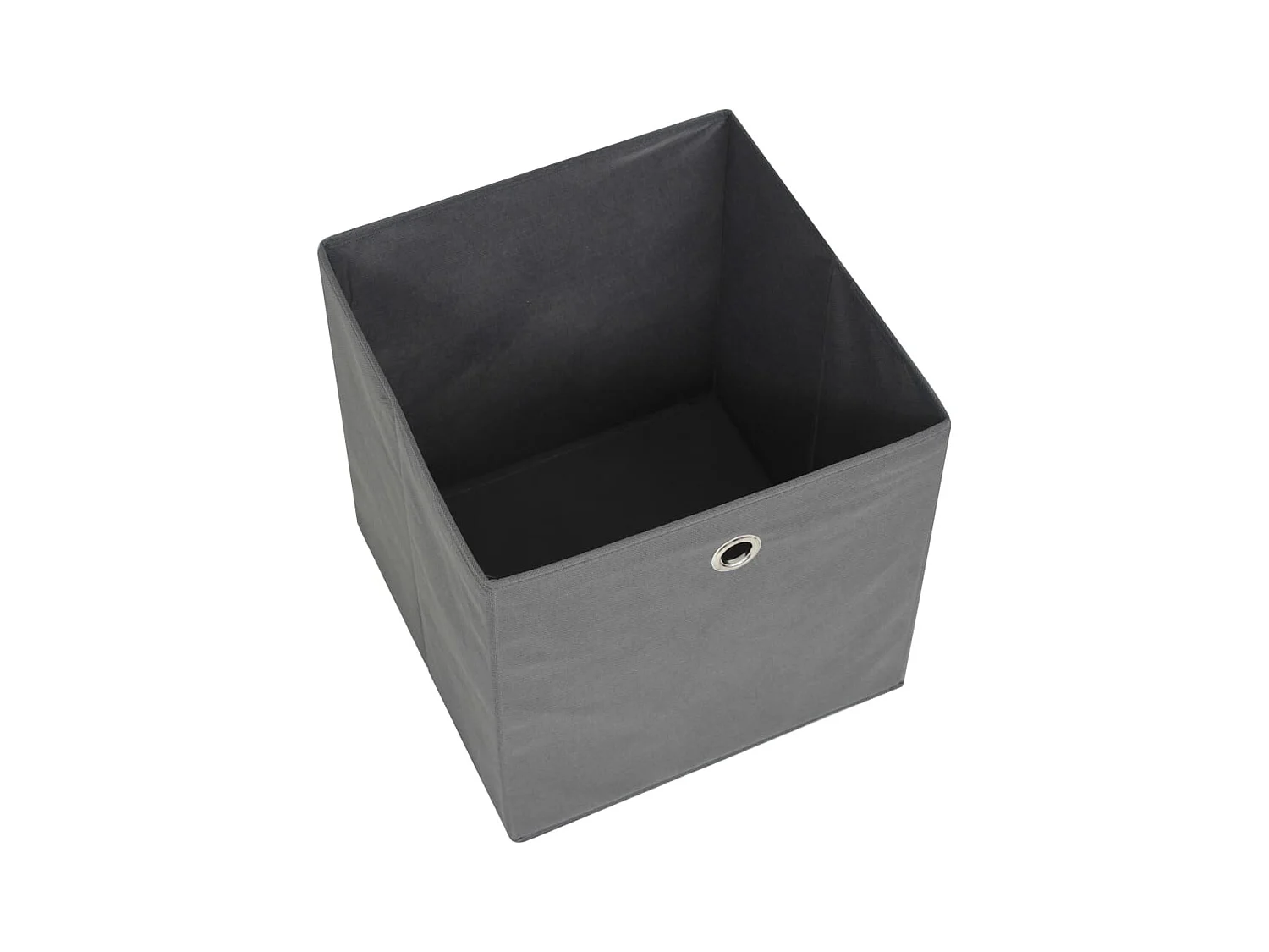 Boîte de rangement 10 pcs Tissu non-tissé 32x32x32 cm Gris