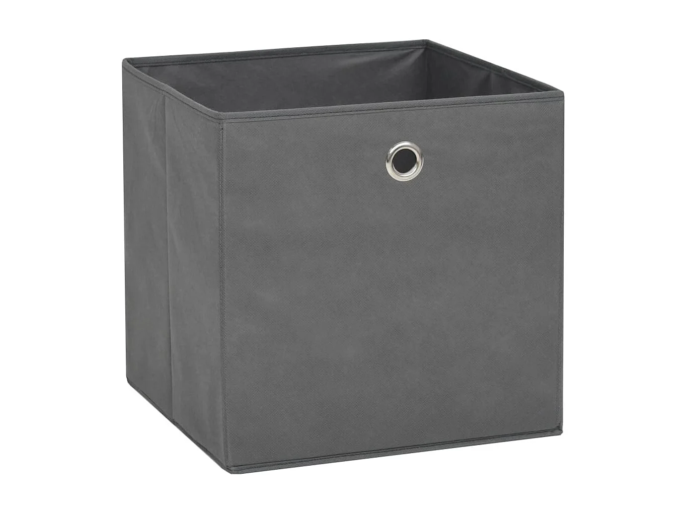 Boîte de rangement 10 pcs Tissu non-tissé 32x32x32 cm Gris
