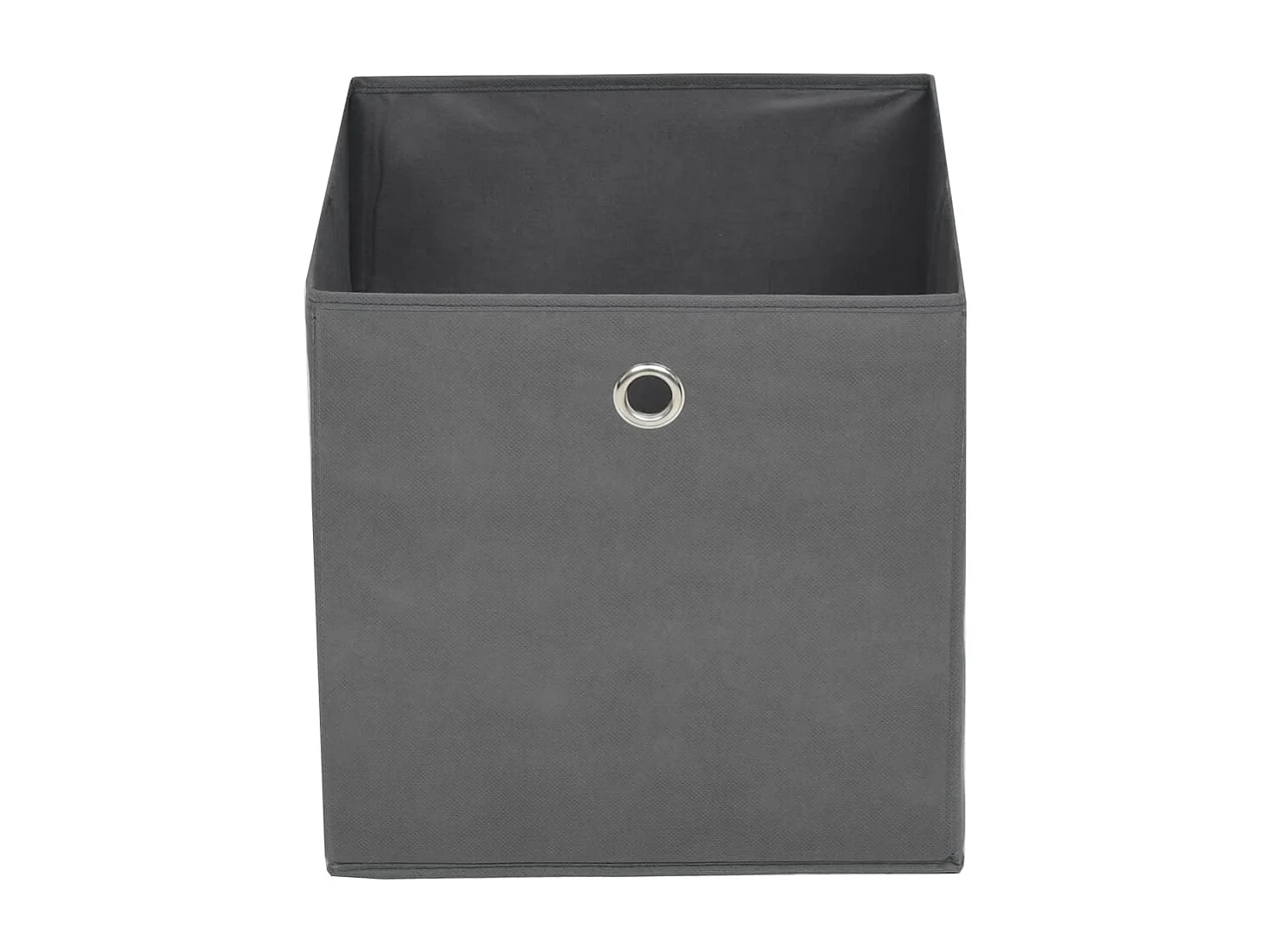 Boîte de rangement 10 pcs Tissu non-tissé 32x32x32 cm Gris