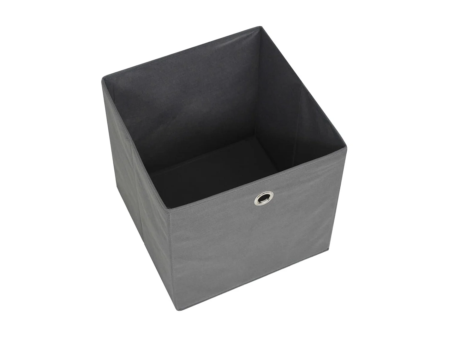 Boîte de rangement 10 pcs Tissu non-tissé 32x32x32 cm Gris