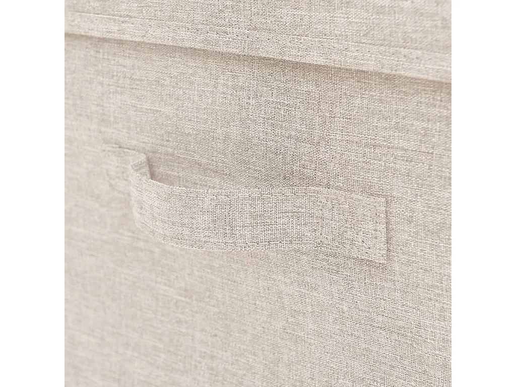 Boîtes de rangement empilables 3 pcs Tissu Crème