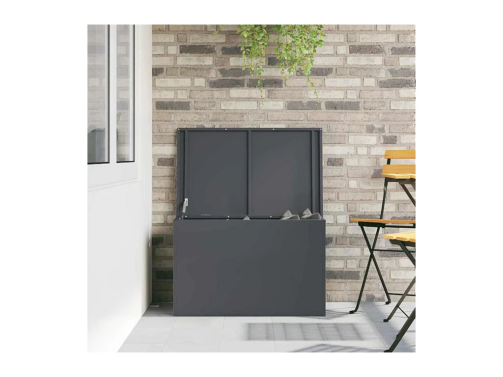Boîte de Rangement Extérieure Anthracite 80 x 50.5 x 50 cm