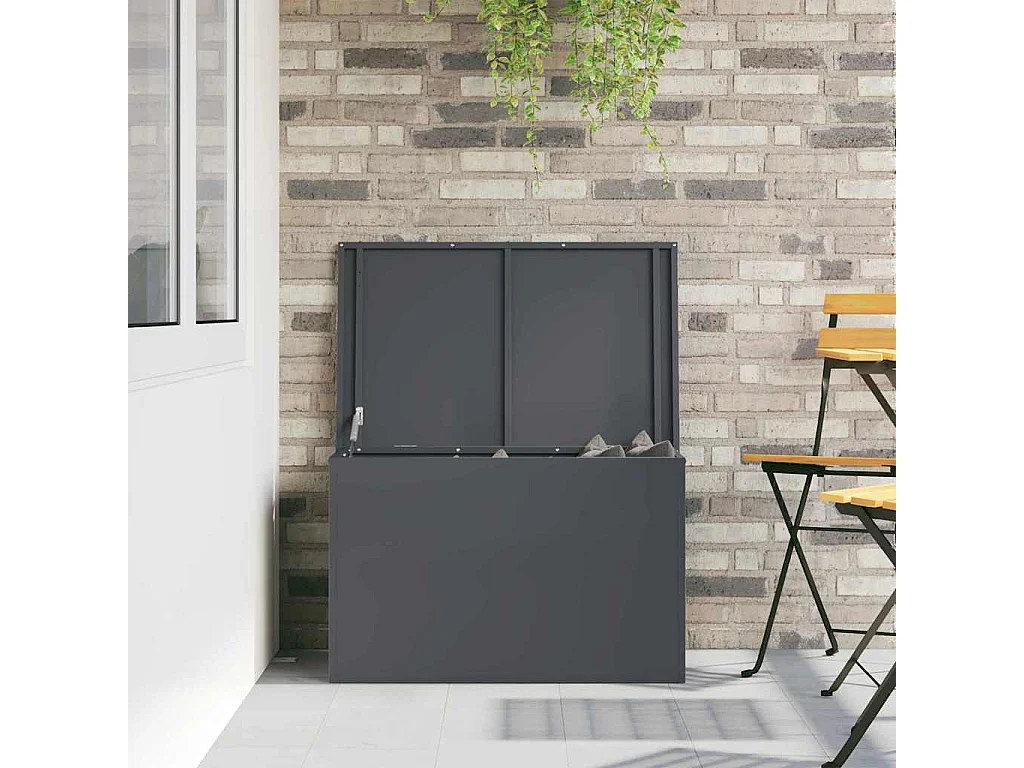 Boîte de Rangement Extérieure Anthracite 80 x 50.5 x 50 cm