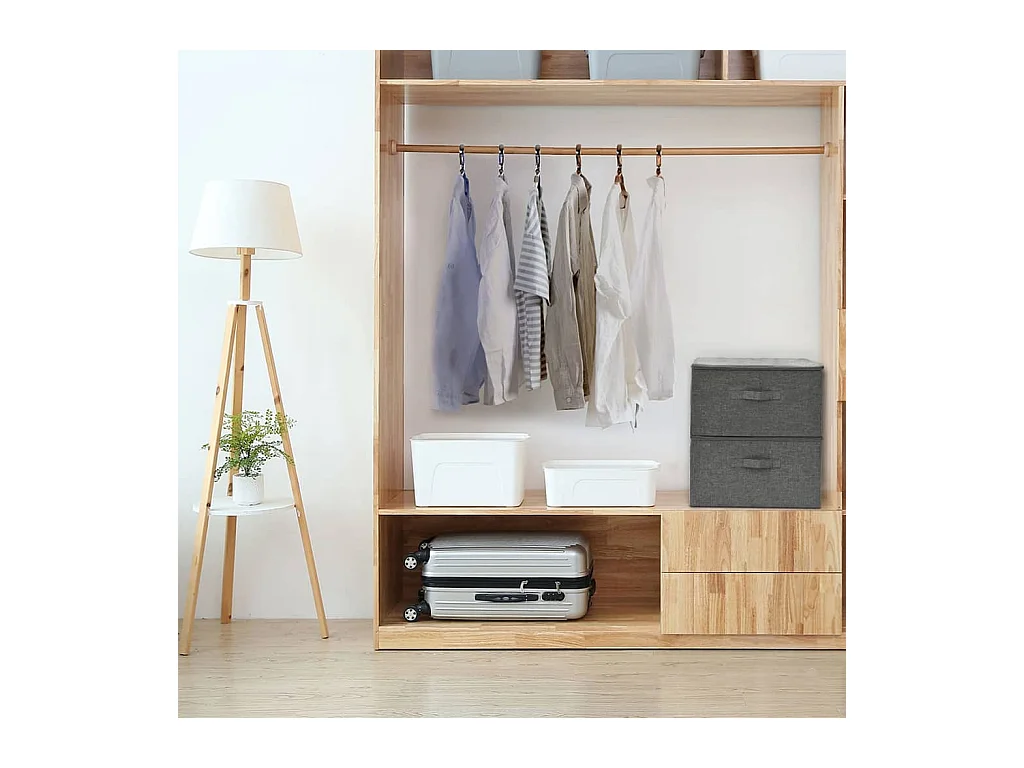 Boîtes de rangement 2 pcs Tissu 43x34x23 cm Anthracite