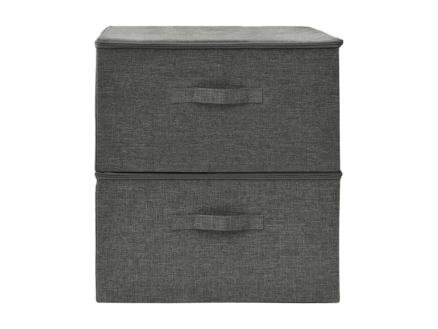 Boîtes de rangement 2 pcs Tissu 43x34x23 cm Anthracite