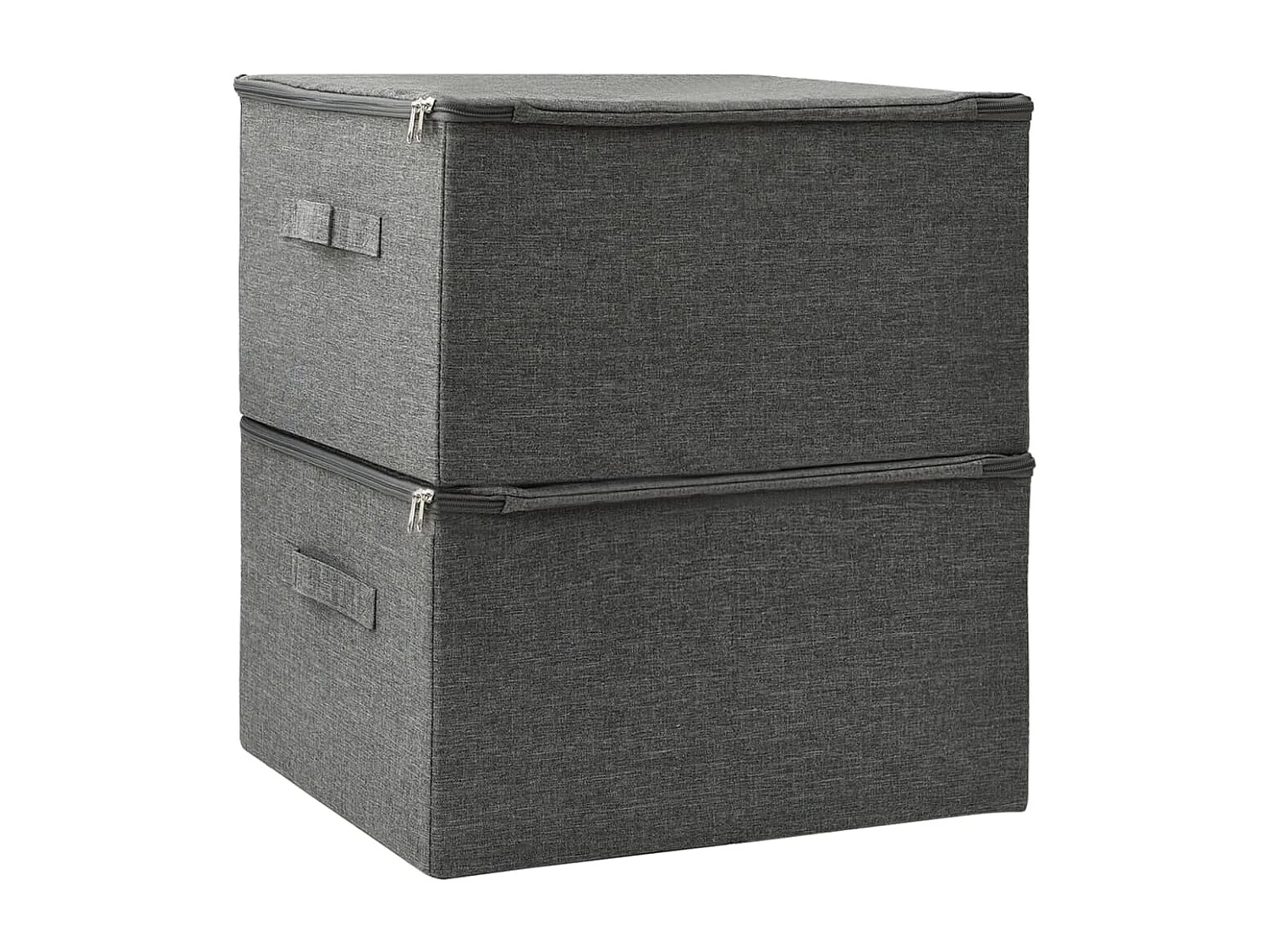 Boîtes de rangement 2 pcs Tissu 43x34x23 cm Anthracite