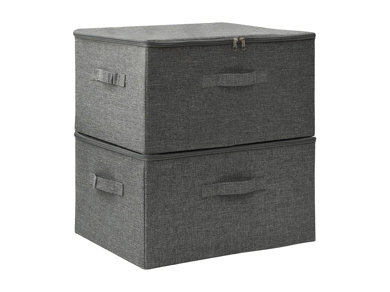 Opbergdozen 2 stuks Stof 43x34x23 cm Antraciet