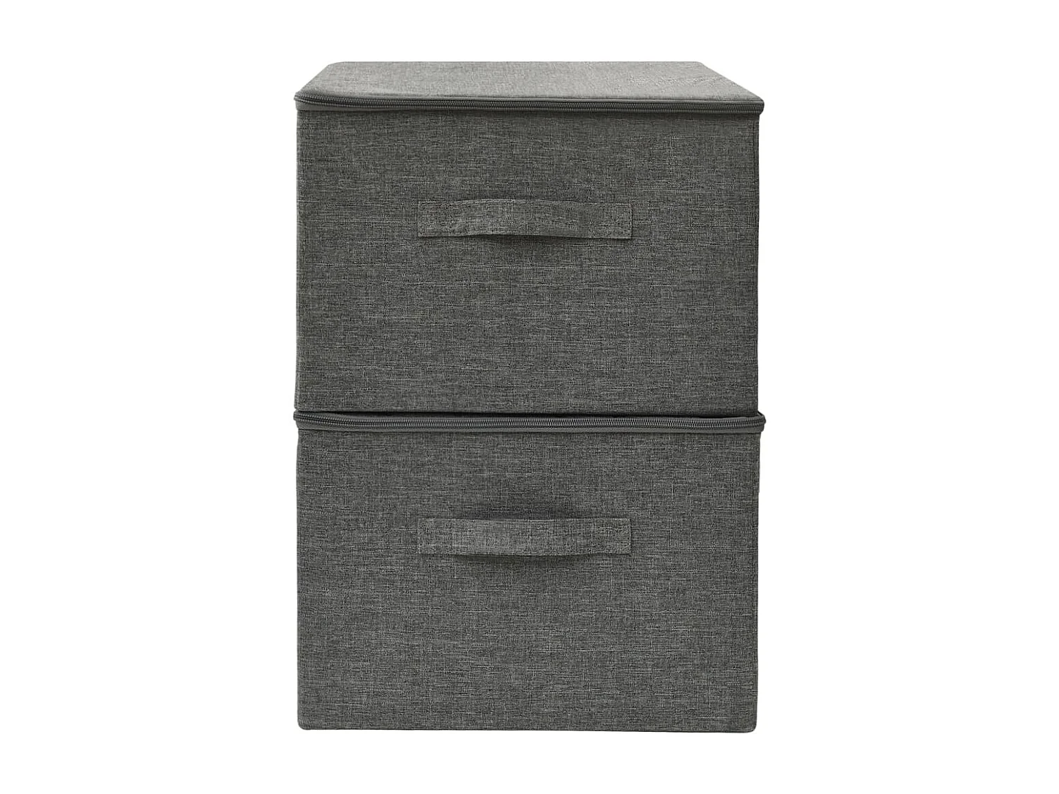 Opbergdozen 2 stuks Stof 43x34x23 cm Antraciet