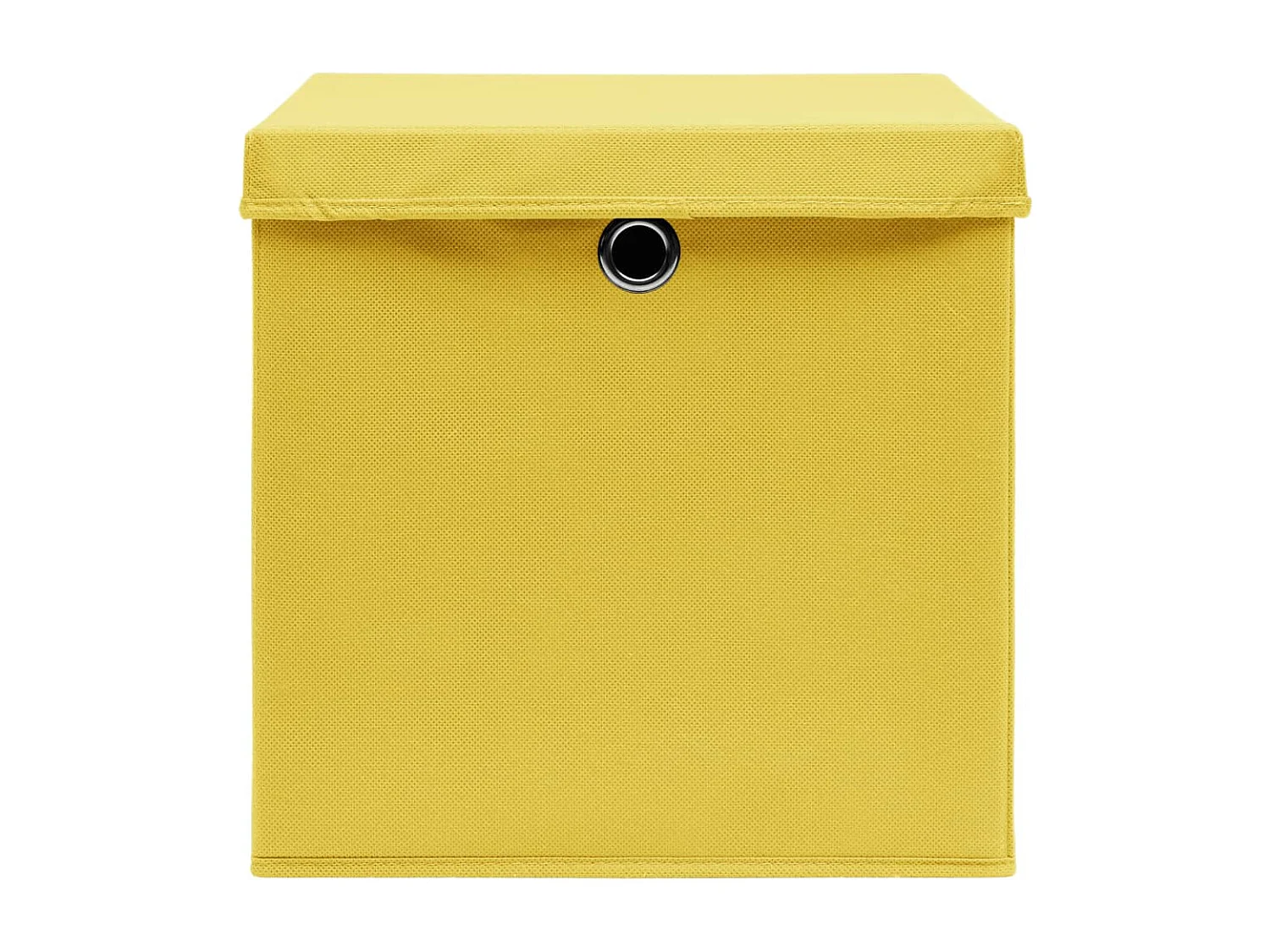 Scatole portaoggetti con coperchio 4 pezzi 28x28x28 cm Giallo