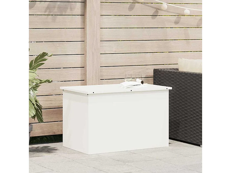Boîte de Rangement Extérieure Blanc 80 x 50.5 x 50 cm