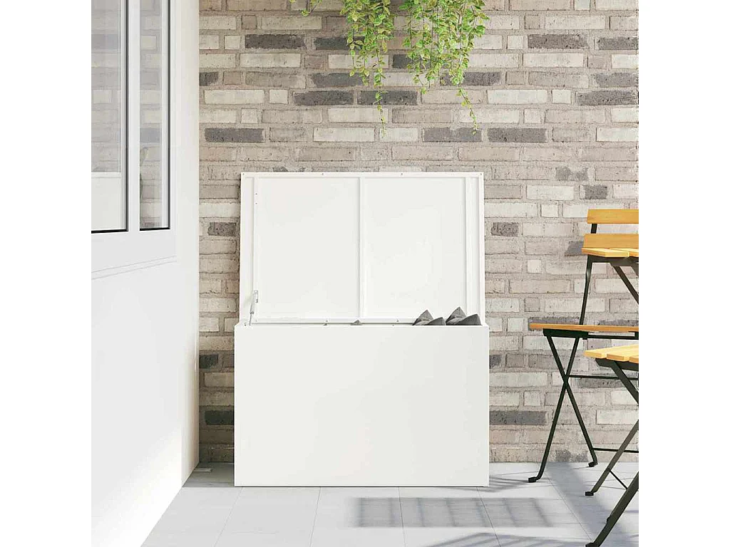 Boîte de Rangement Extérieure Blanc 80 x 50.5 x 50 cm