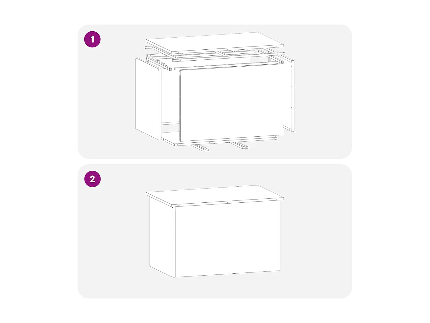 Boîte de Rangement Extérieure Blanc 80 x 50.5 x 50 cm