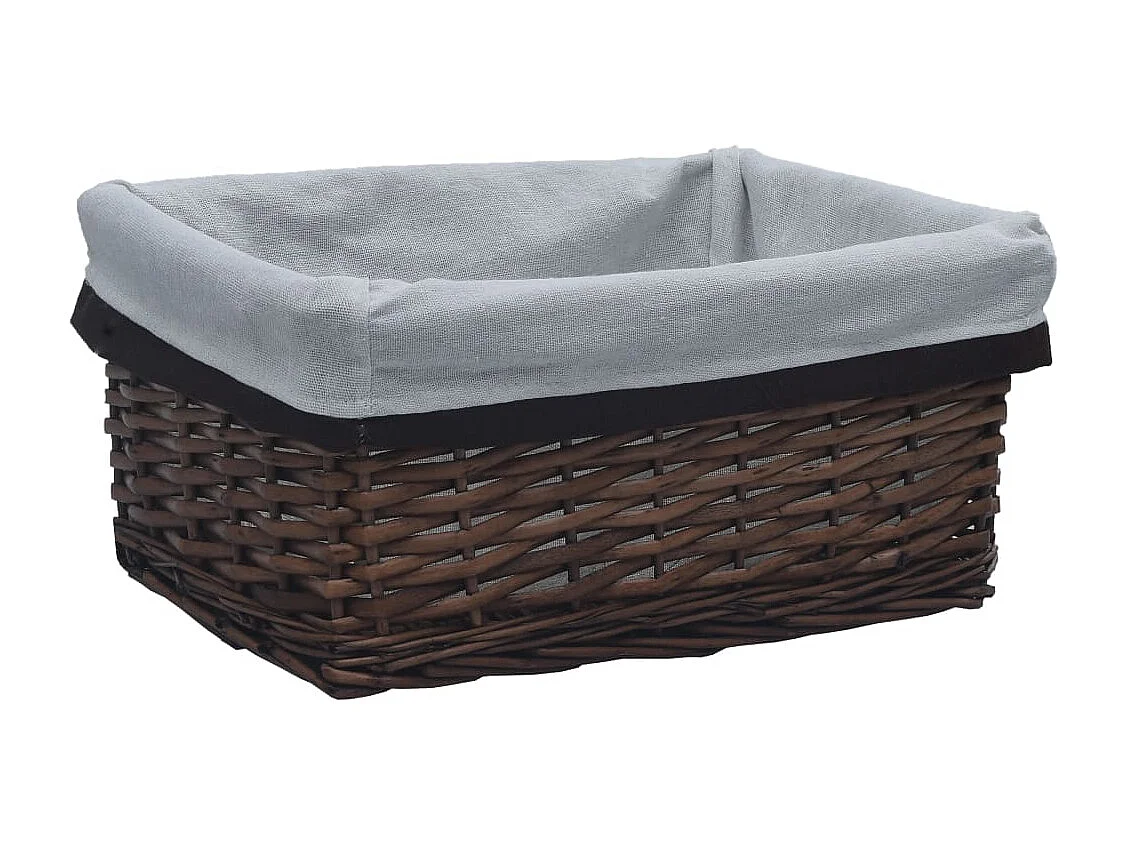 Ensemble de paniers gigognes 3 pcs Marron Saule